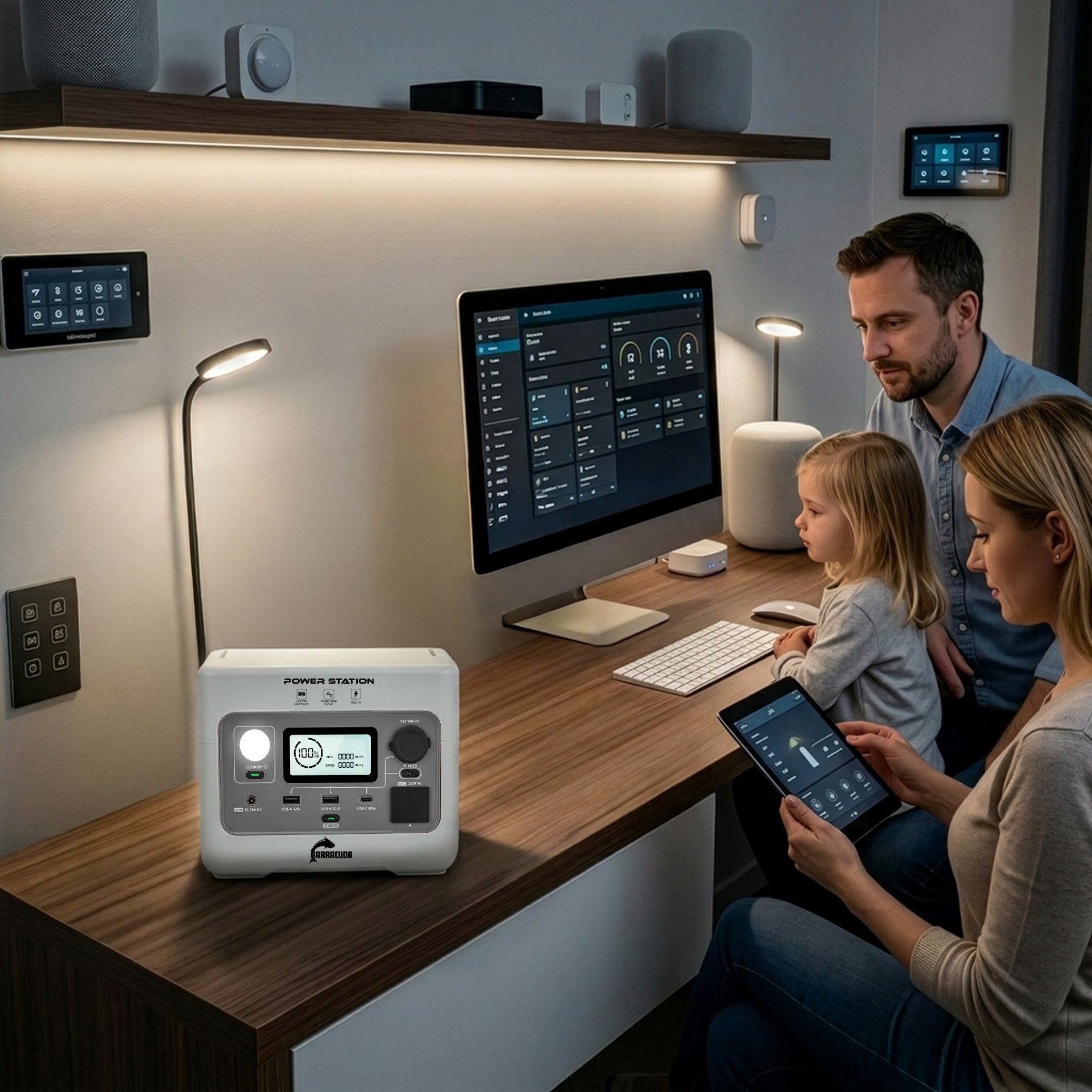Toitejaam 300W/600W LiFEPO4 256Wh energiat salvestav varupatarei 230V USB AC/DC EPS