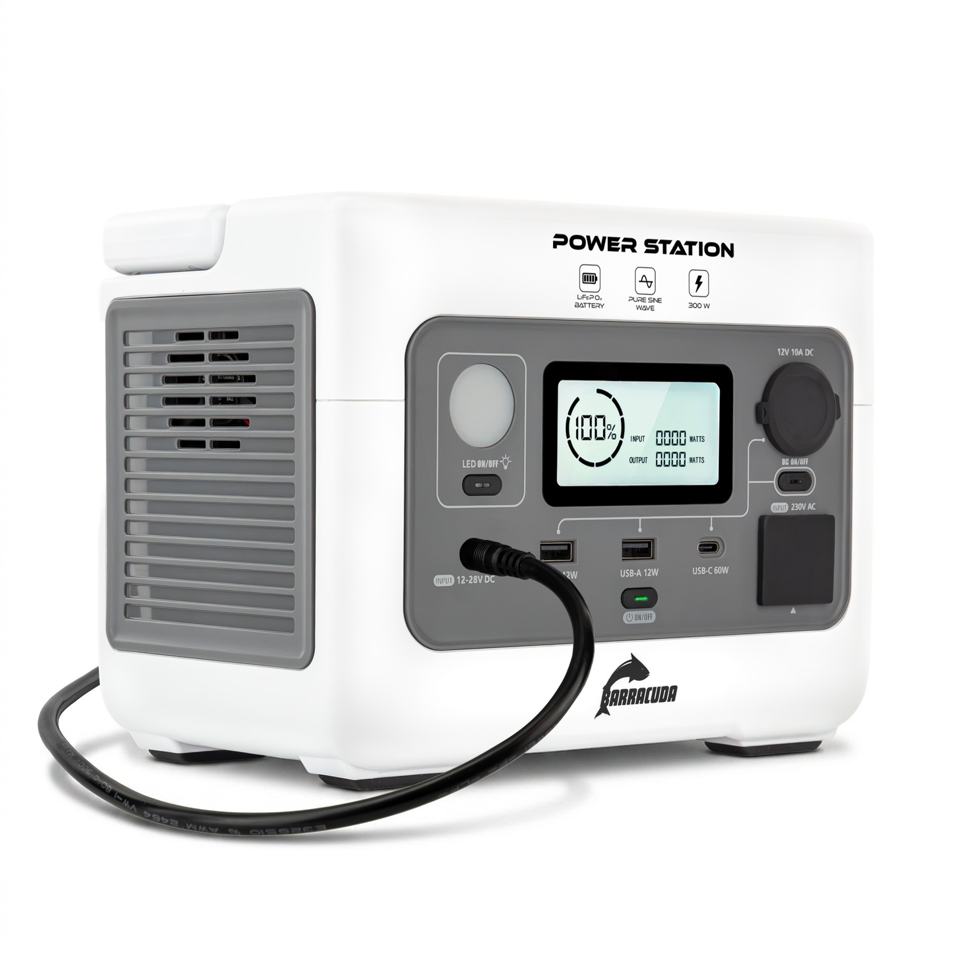 Toitejaam 300W/600W LiFEPO4 256Wh energiat salvestav varupatarei 230V USB AC/DC EPS