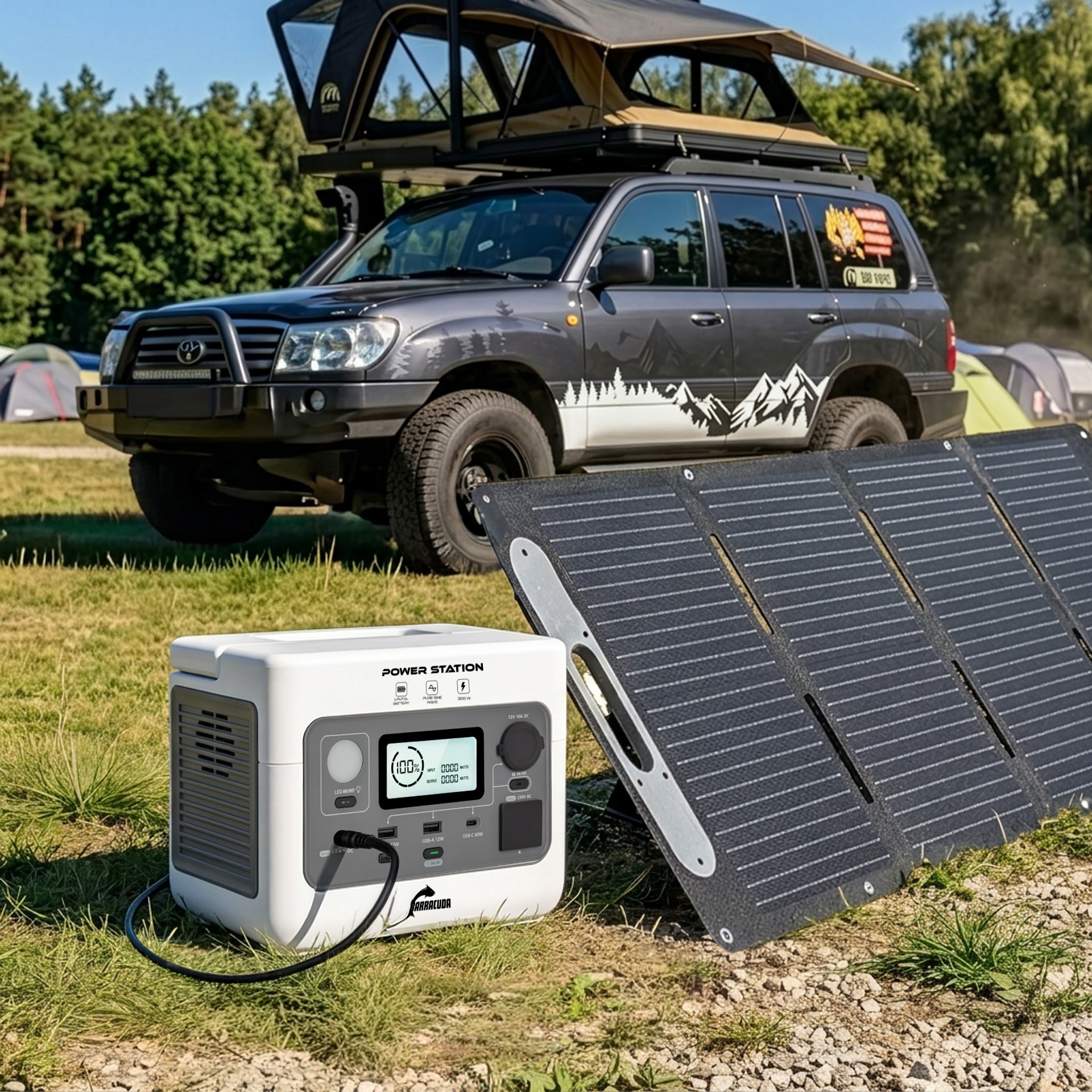 Porty wyjściowe stacji zasilania 300W