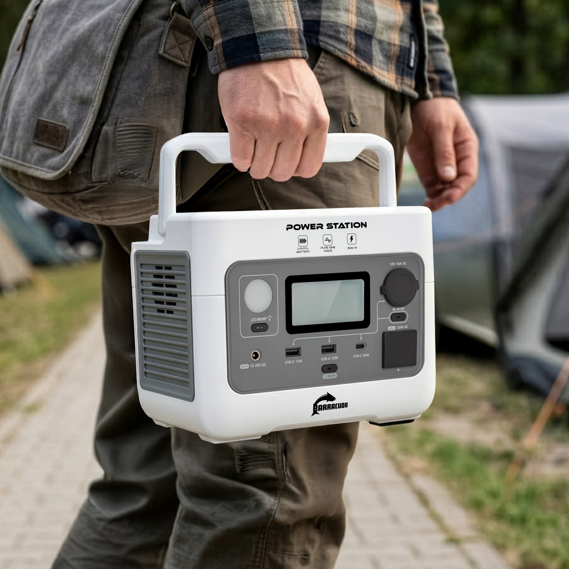 Toitejaam 300W/600W LiFEPO4 256Wh energiat salvestav varupatarei 230V USB AC/DC EPS