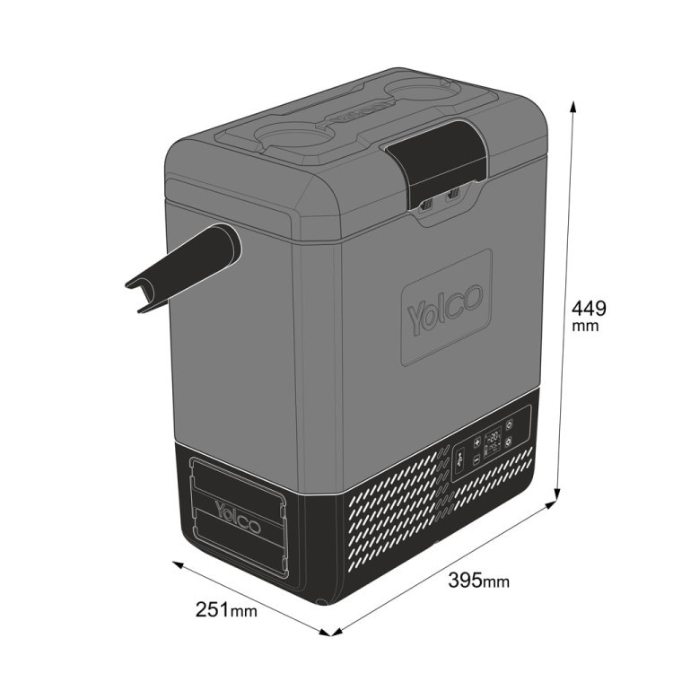 Yolco ET8 CARBON kaasaskantav kompressoriga külmik