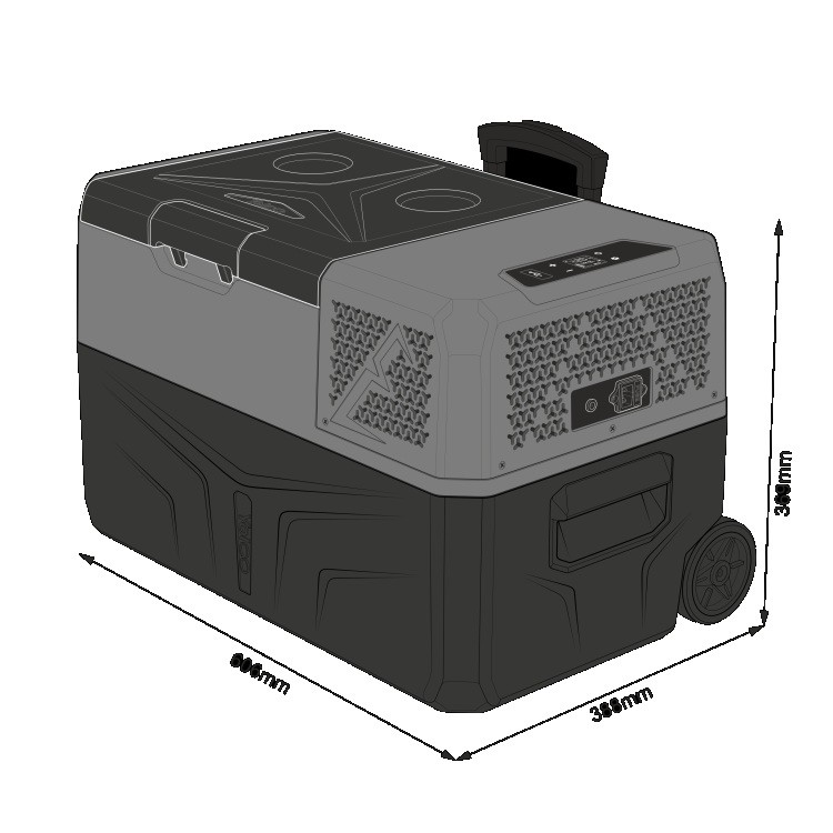 Yolco BCX30 CARBON kaasaskantav kompressoriga külmik