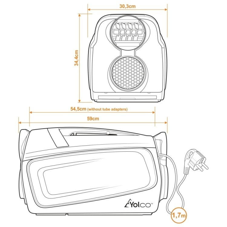 Wymiary Yolco TC390